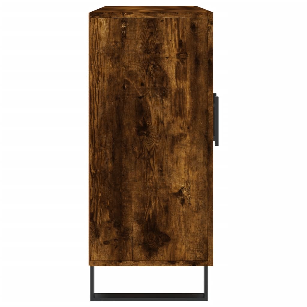 vidaXL Dulap, stejar fumuriu, 90x34x80 cm, lemn compozit
