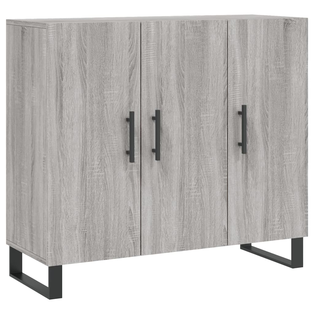 vidaXL Dulap, gri sonoma, 90x34x80 cm, lemn compozit
