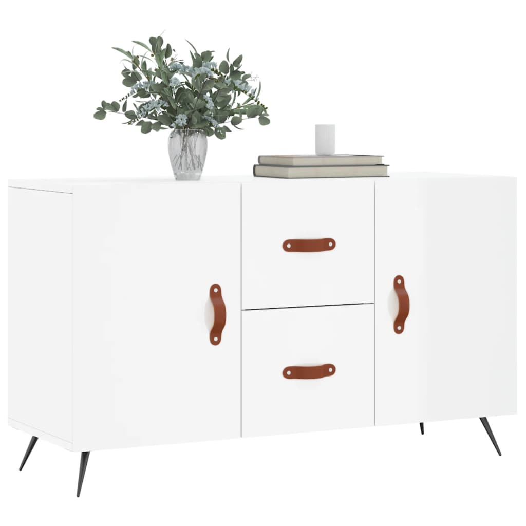 vidaXL Dulap, alb extralucios, 100x36x60 cm, lemn compozit