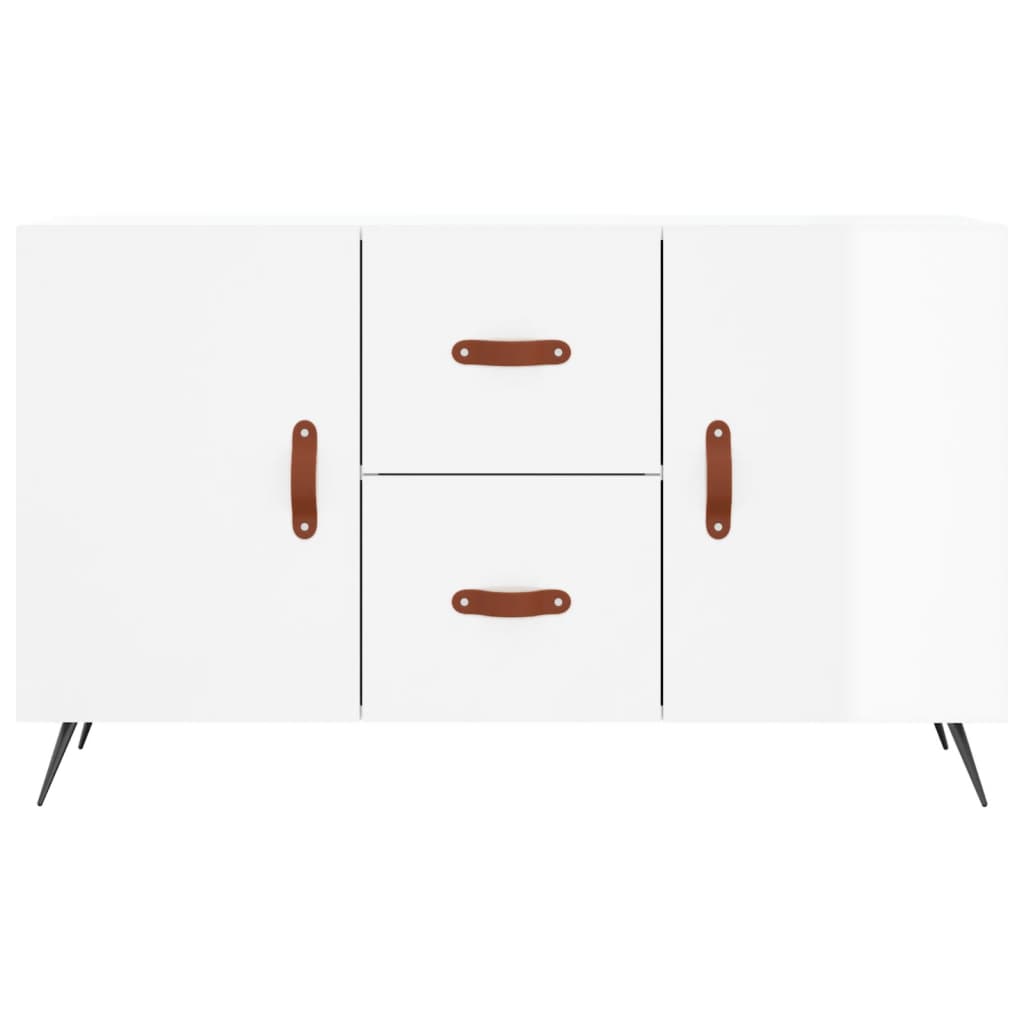 vidaXL Dulap, alb extralucios, 100x36x60 cm, lemn compozit