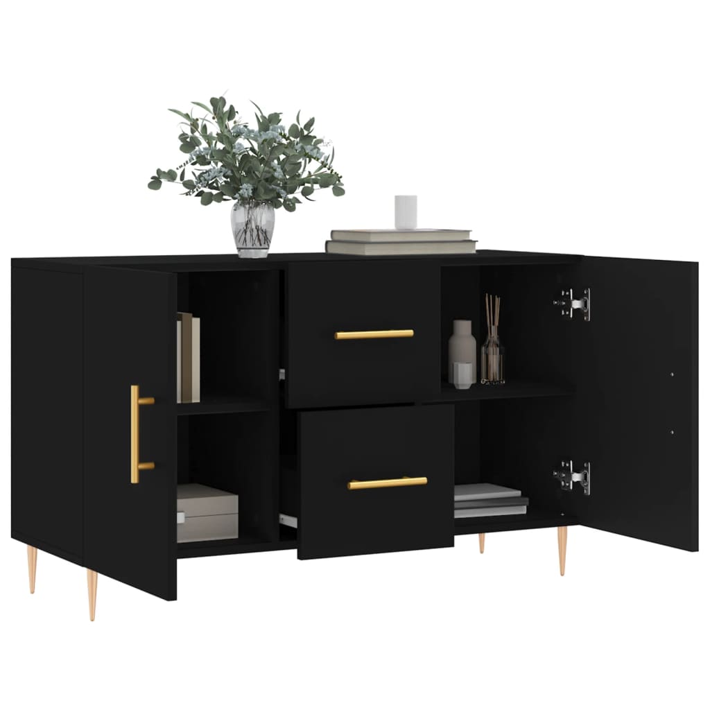 vidaXL Dulap, negru, 100x36x60 cm, lemn compozit