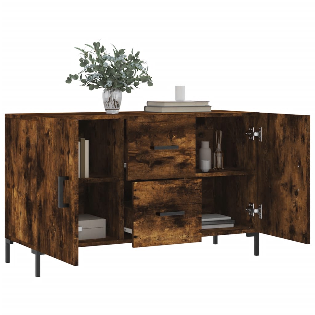 vidaXL Dulap, stejar fumuriu, 100x36x60 cm, lemn compozit
