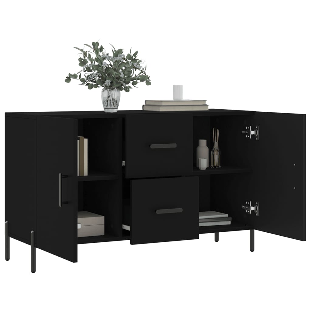 vidaXL Dulap, negru, 100x36x60 cm, lemn compozit