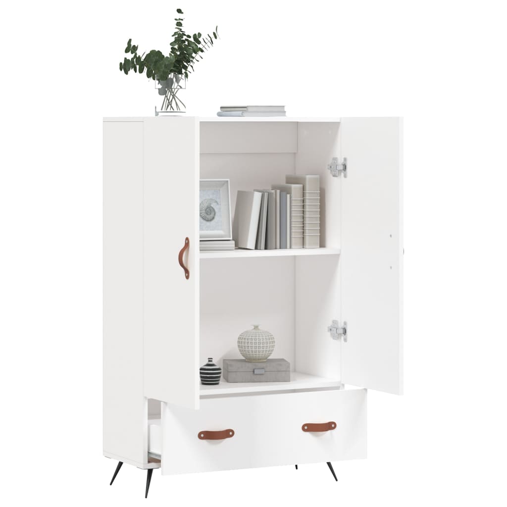vidaXL Dulap înalt, alb, 69,5x31x115 cm, lemn prelucrat
