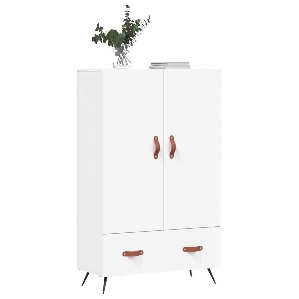 vidaXL Dulap înalt, alb, 69,5x31x115 cm, lemn prelucrat