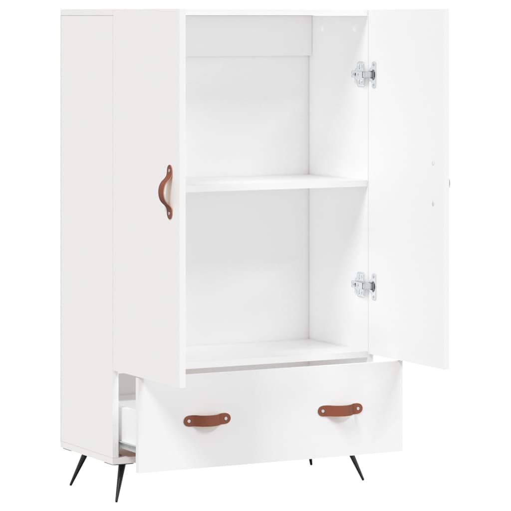 vidaXL Dulap înalt, alb, 69,5x31x115 cm, lemn prelucrat