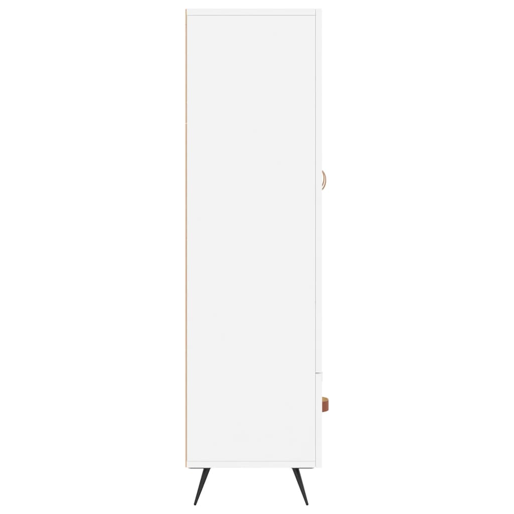 vidaXL Dulap înalt, alb, 69,5x31x115 cm, lemn prelucrat