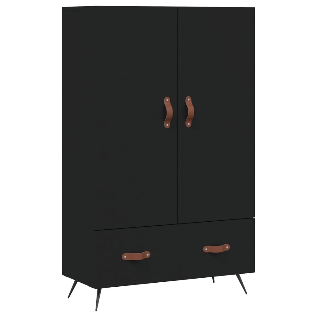 vidaXL Dulap înalt, negru, 69,5x31x115 cm, lemn prelucrat vidaXL Dulap înalt, negru, 69,5x31x115 cm, lemn prelucrat