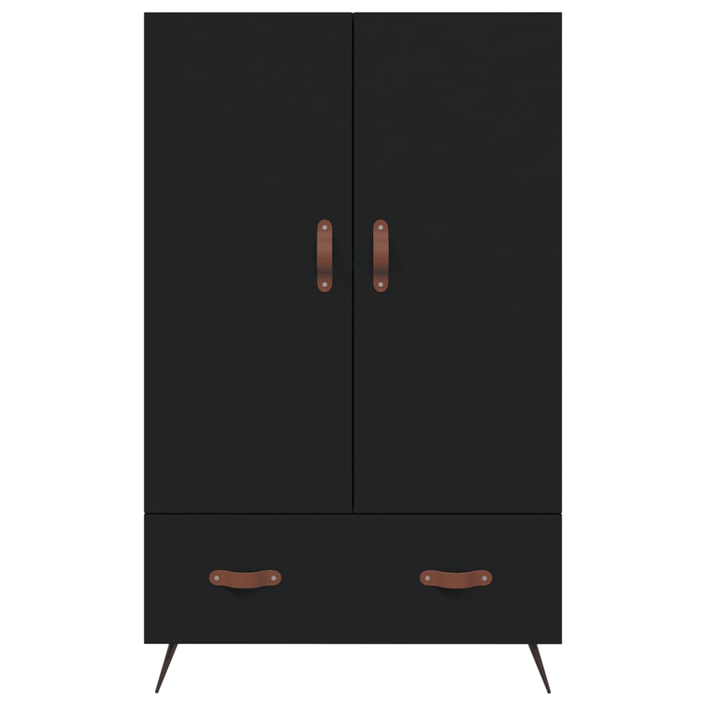 vidaXL Dulap înalt, negru, 69,5x31x115 cm, lemn prelucrat vidaXL Dulap înalt, negru, 69,5x31x115 cm, lemn prelucrat
