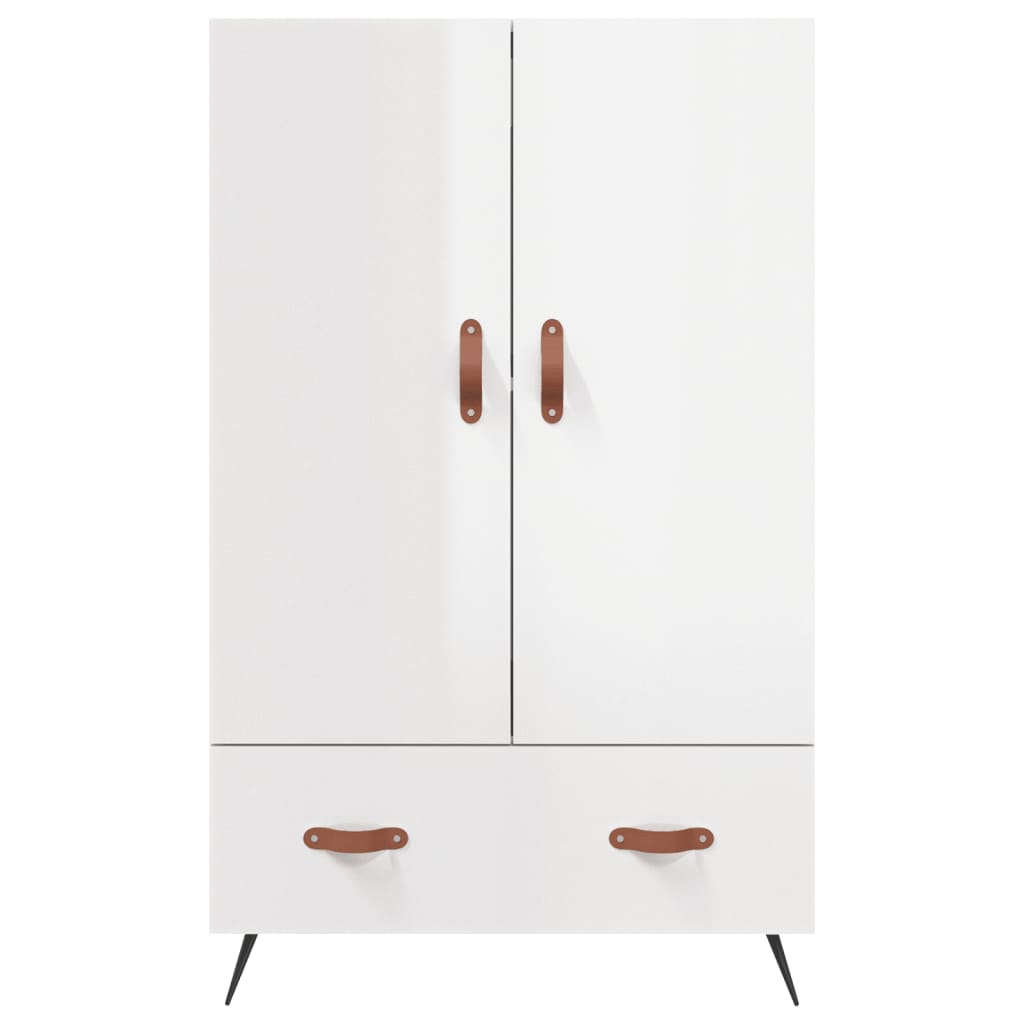 vidaXL Dulap înalt, alb extralucios, 69,5x31x115 cm, lemn prelucrat vidaXL Dulap înalt, alb extralucios, 69,5x31x115 cm, lemn prelucrat
