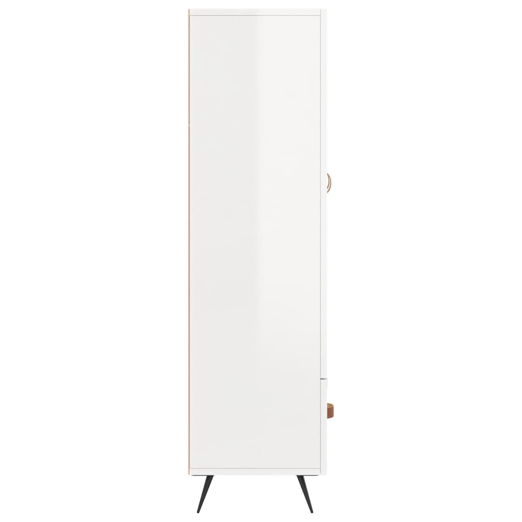 vidaXL Dulap înalt, alb extralucios, 69,5x31x115 cm, lemn prelucrat vidaXL Dulap înalt, alb extralucios, 69,5x31x115 cm, lemn prelucrat