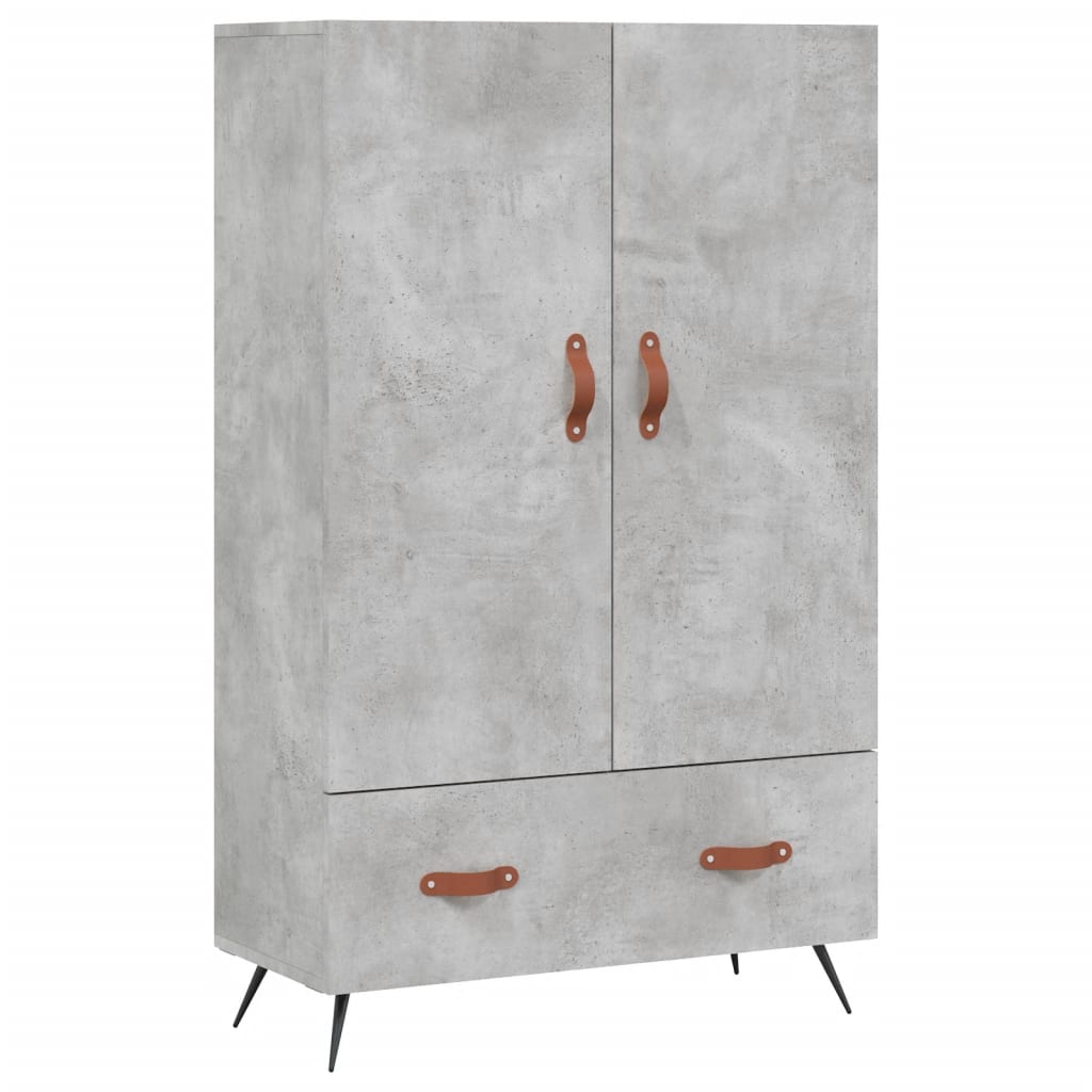 vidaXL Dulap înalt, gri beton, 69,5x31x115 cm, lemn compozit