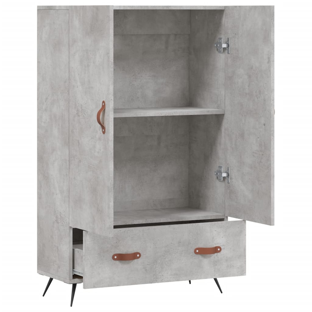 vidaXL Dulap înalt, gri beton, 69,5x31x115 cm, lemn compozit