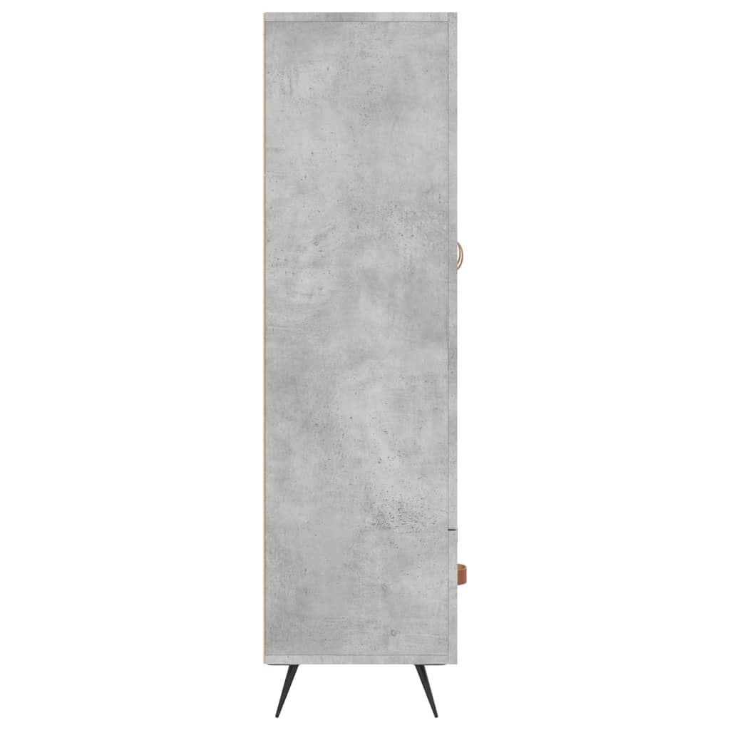 vidaXL Dulap înalt, gri beton, 69,5x31x115 cm, lemn compozit