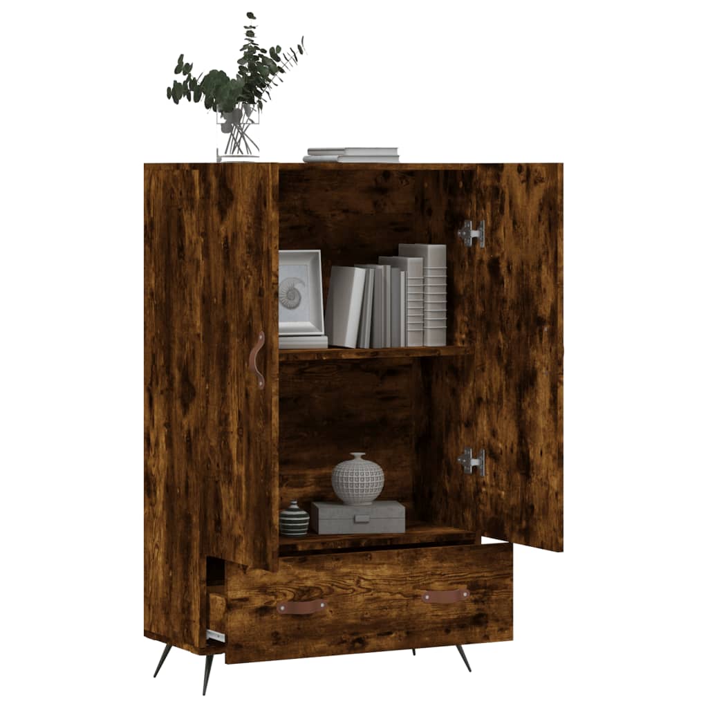 vidaXL Dulap înalt, stejar afumat, 69,5x31x115 cm, lemn prelucrat vidaXL Dulap înalt, stejar afumat, 69,5x31x115 cm, lemn prelucrat