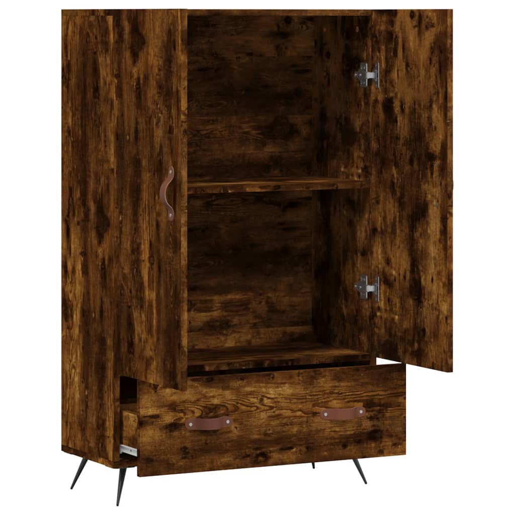 vidaXL Dulap înalt, stejar afumat, 69,5x31x115 cm, lemn prelucrat vidaXL Dulap înalt, stejar afumat, 69,5x31x115 cm, lemn prelucrat
