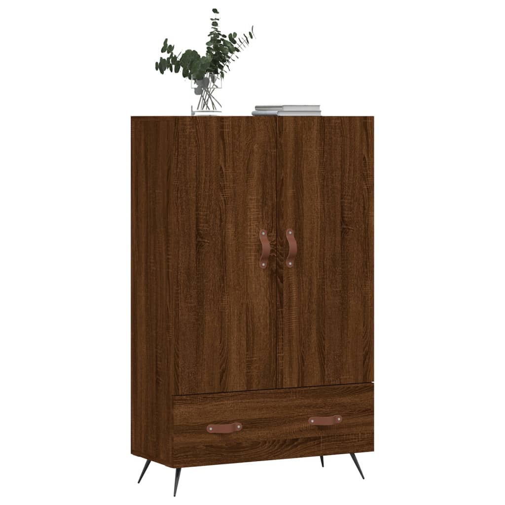 vidaXL Dulap înalt, stejar maro, 69,5x31x115 cm, lemn prelucrat