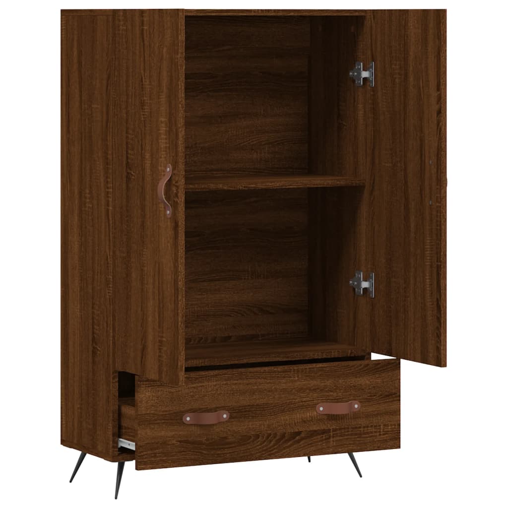 vidaXL Dulap înalt, stejar maro, 69,5x31x115 cm, lemn prelucrat