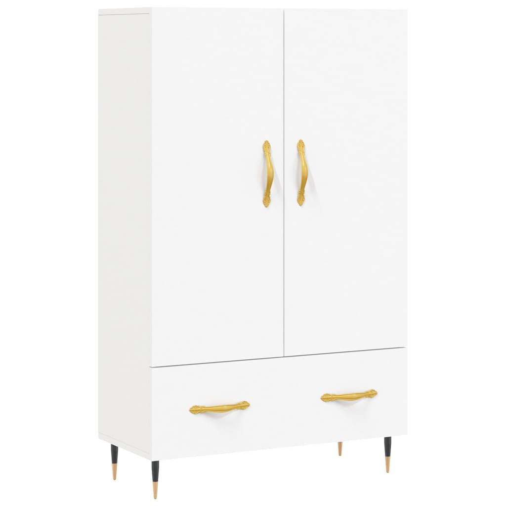vidaXL Dulap înalt, alb, 69,5x31x115 cm, lemn prelucrat