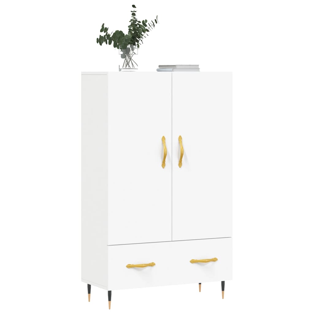 vidaXL Dulap înalt, alb, 69,5x31x115 cm, lemn prelucrat