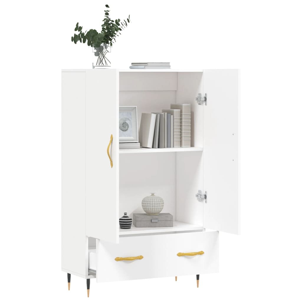 vidaXL Dulap înalt, alb, 69,5x31x115 cm, lemn prelucrat