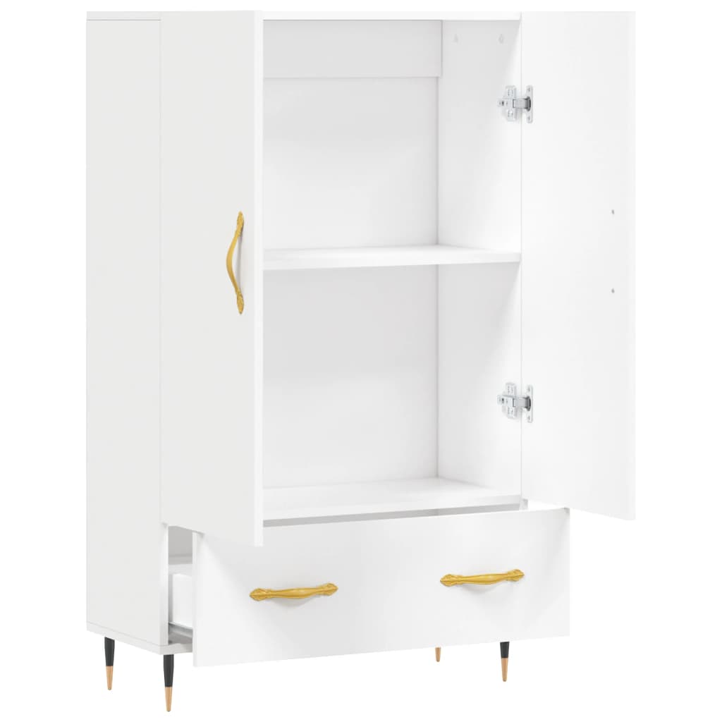 vidaXL Dulap înalt, alb, 69,5x31x115 cm, lemn prelucrat