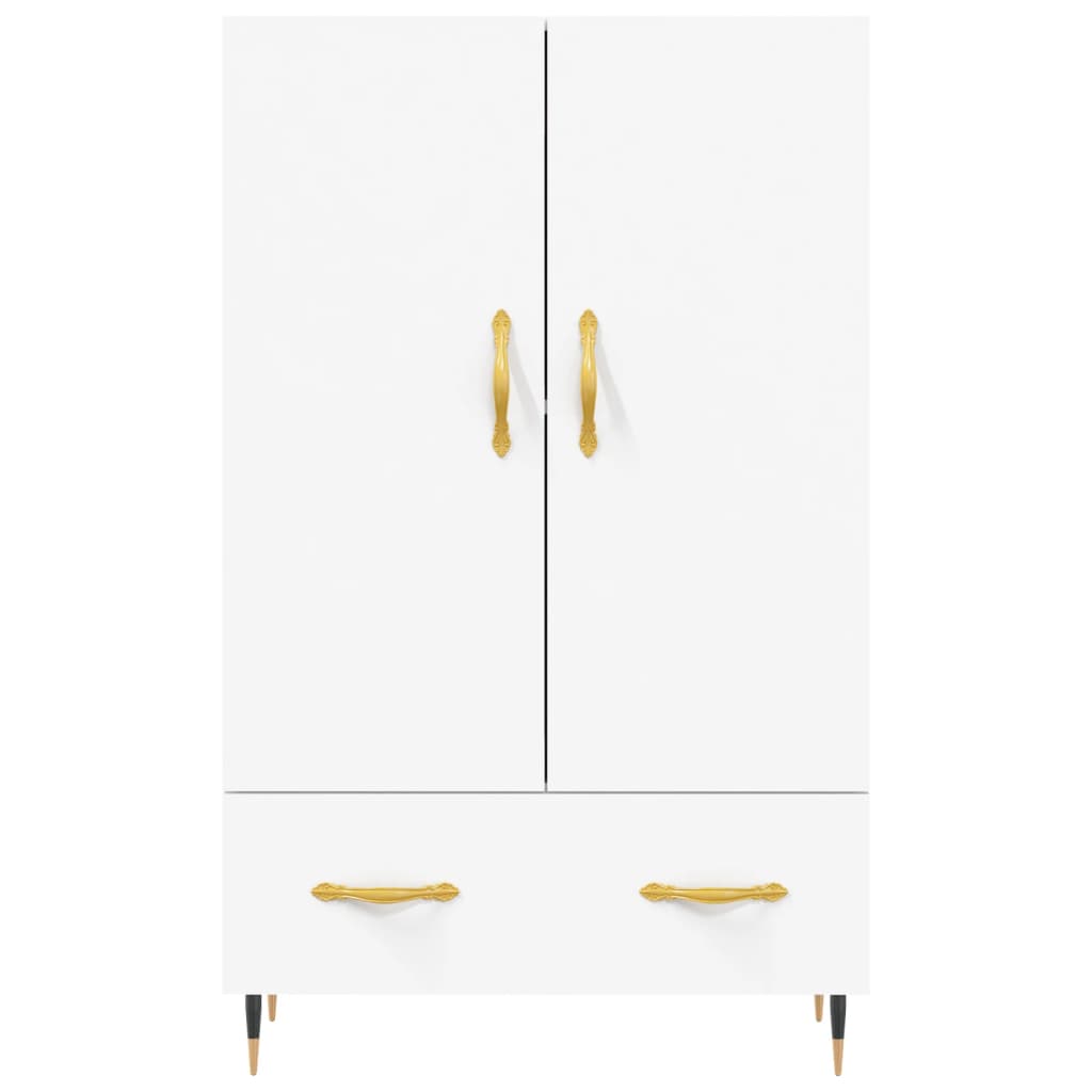 vidaXL Dulap înalt, alb, 69,5x31x115 cm, lemn prelucrat