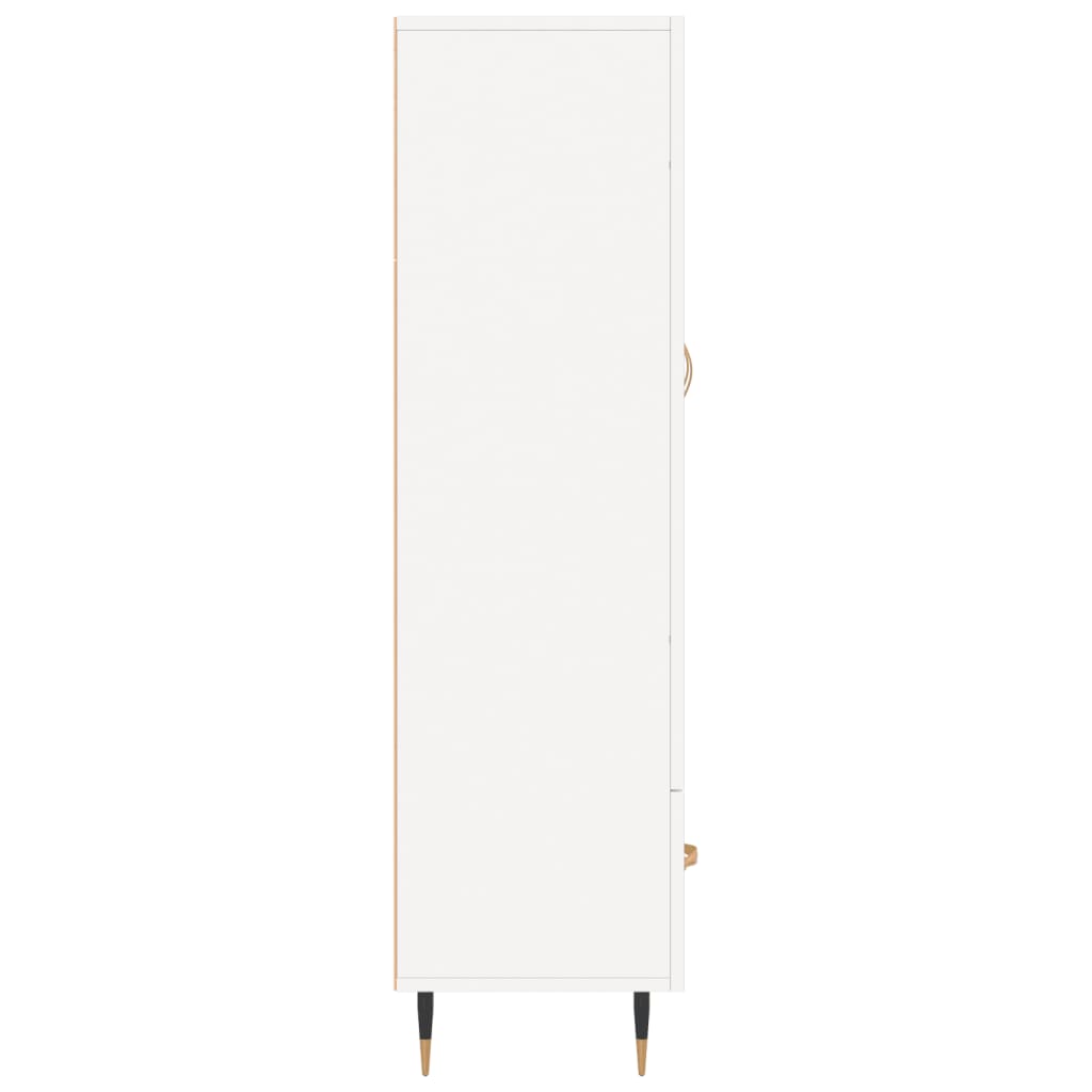vidaXL Dulap înalt, alb, 69,5x31x115 cm, lemn prelucrat