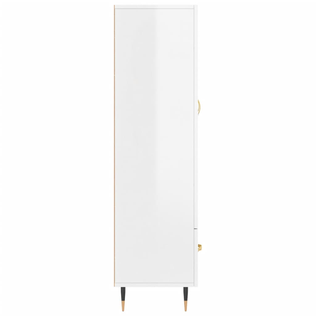 vidaXL Dulap înalt, alb extralucios, 69,5x31x115 cm, lemn prelucrat vidaXL Dulap înalt, alb extralucios, 69,5x31x115 cm, lemn prelucrat