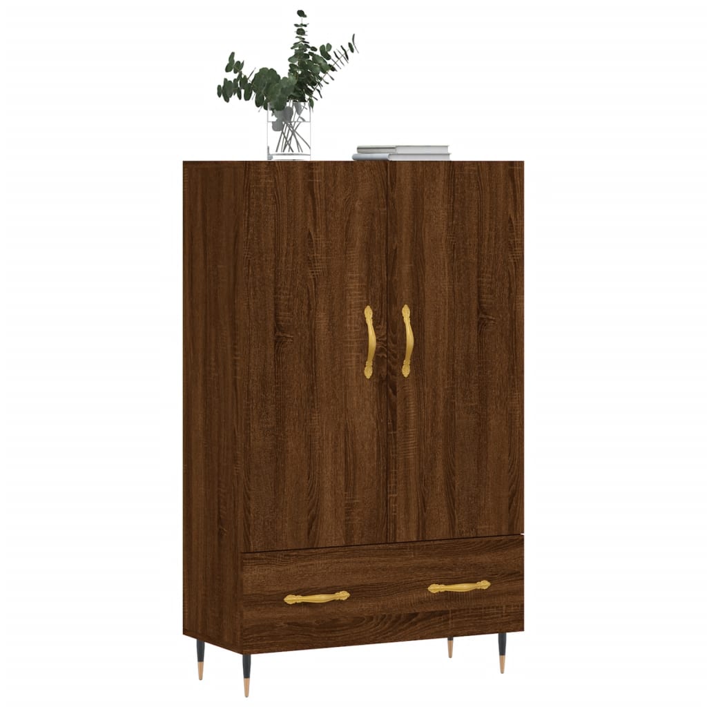 vidaXL Dulap înalt, stejar maro, 69,5x31x115 cm, lemn prelucrat
