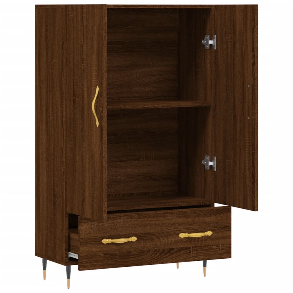 vidaXL Dulap înalt, stejar maro, 69,5x31x115 cm, lemn prelucrat