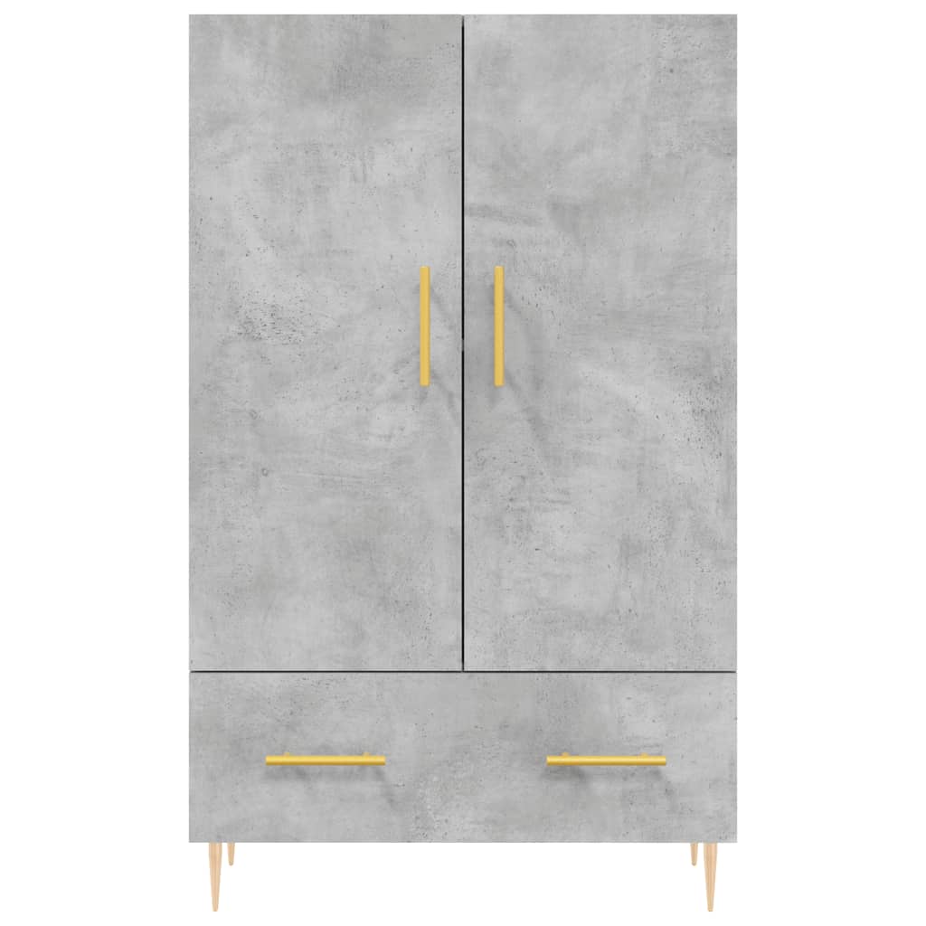 vidaXL Dulap înalt, gri beton, 69,5x31x115 cm, lemn prelucrat