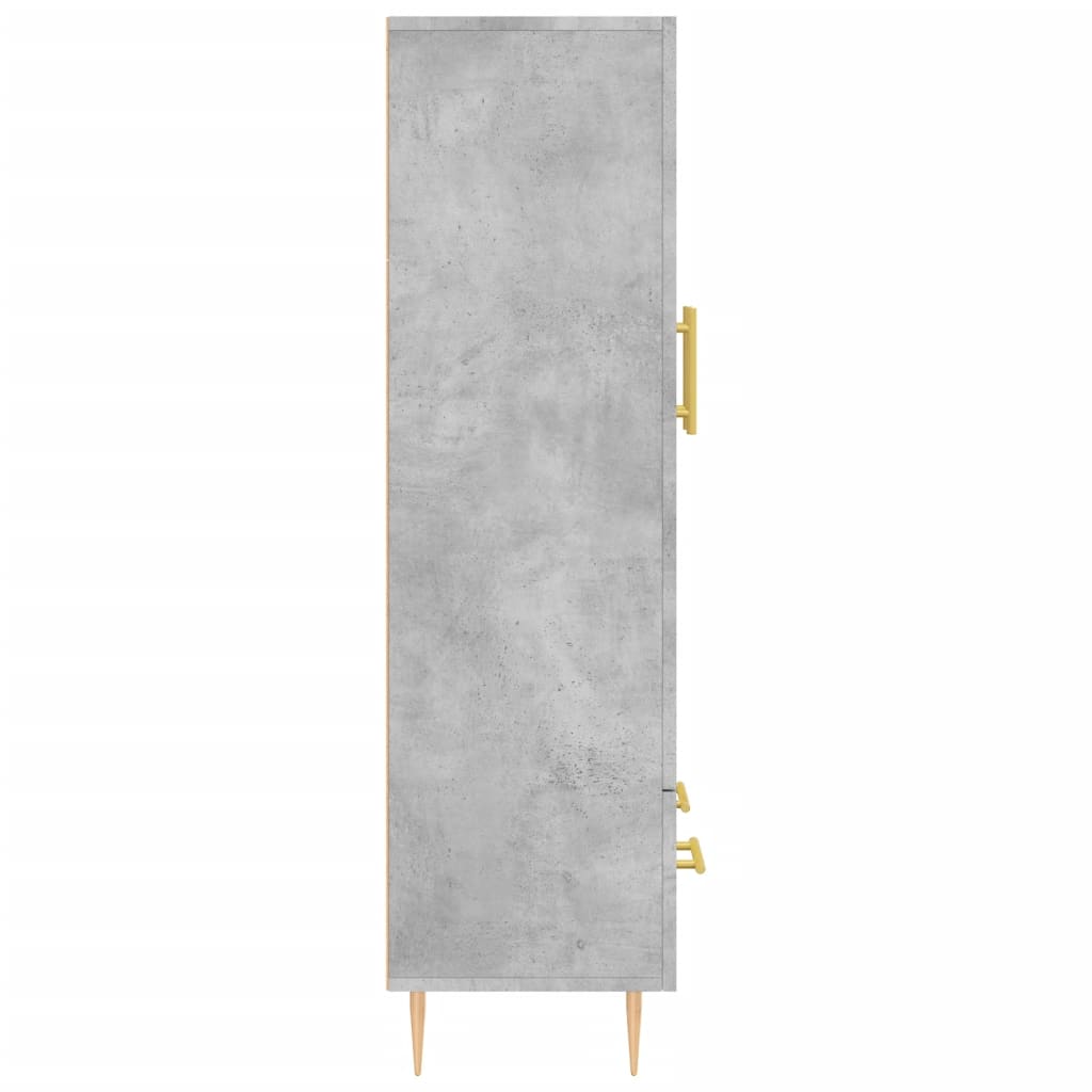 vidaXL Dulap înalt, gri beton, 69,5x31x115 cm, lemn prelucrat