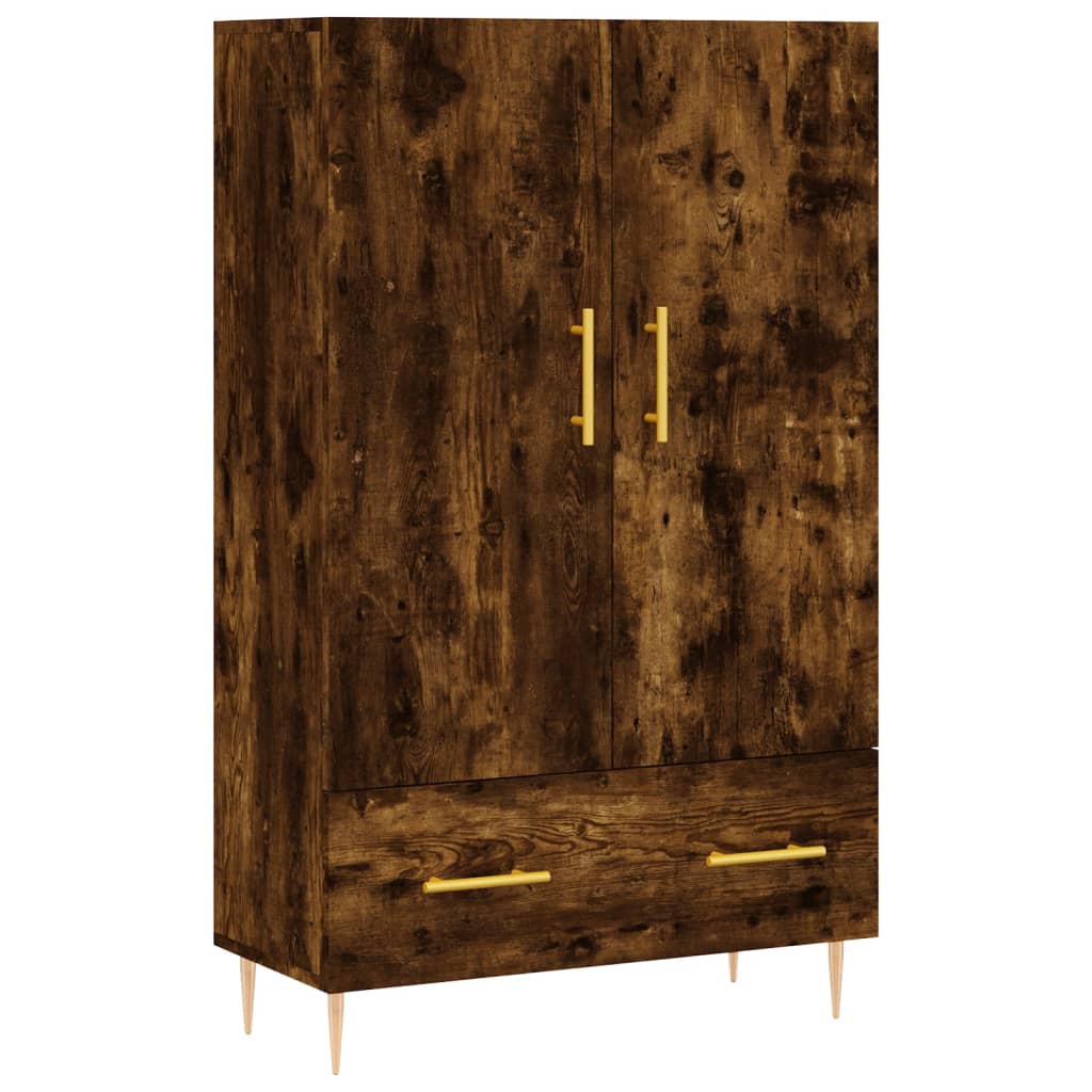 vidaXL Dulap înalt, stejar afumat, 69,5x31x115 cm, lemn prelucrat