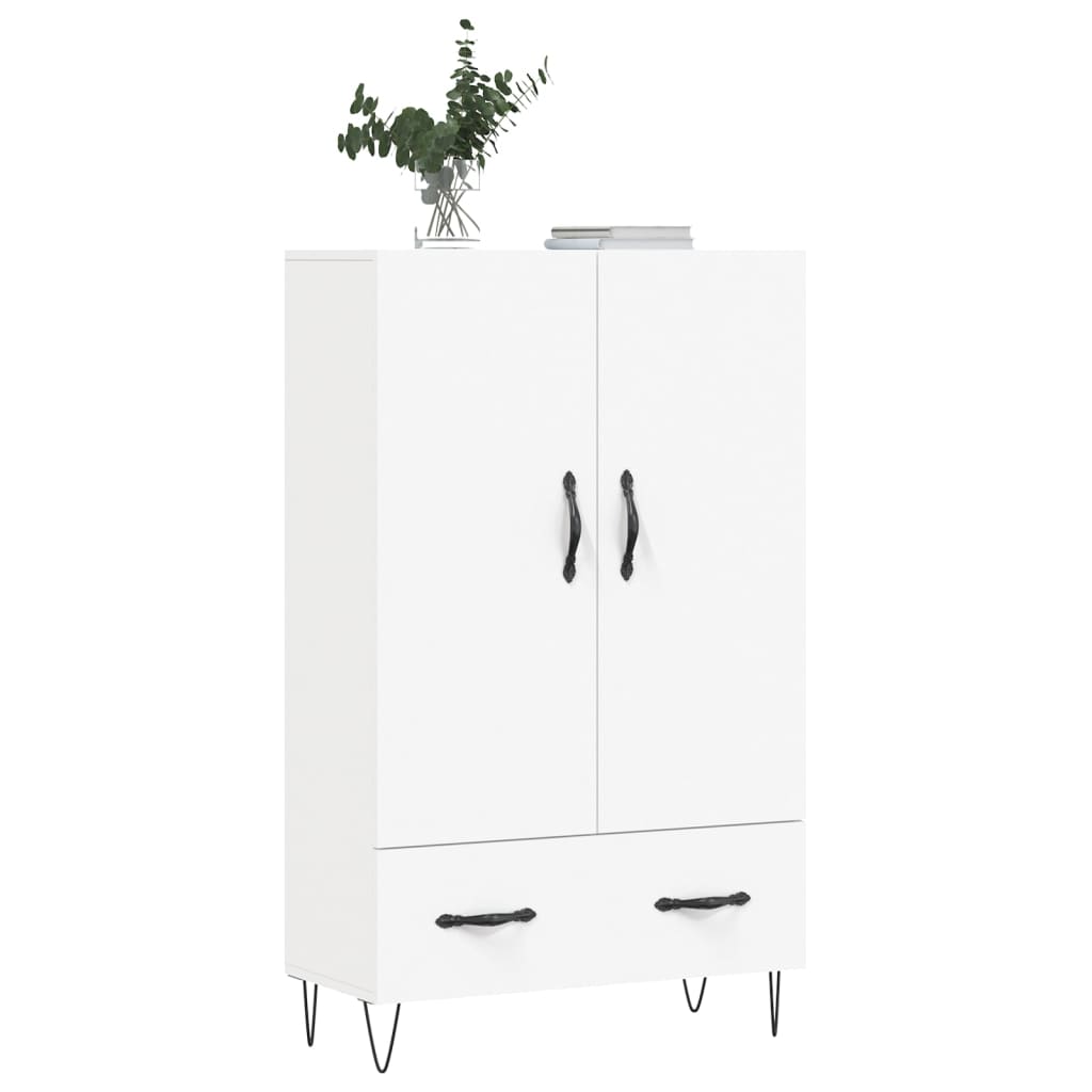 vidaXL Dulap înalt, alb, 69,5x31x115 cm, lemn prelucrat