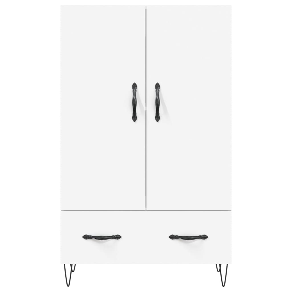 vidaXL Dulap înalt, alb, 69,5x31x115 cm, lemn prelucrat