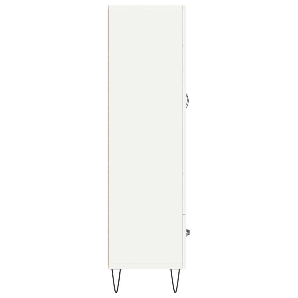 vidaXL Dulap înalt, alb, 69,5x31x115 cm, lemn prelucrat