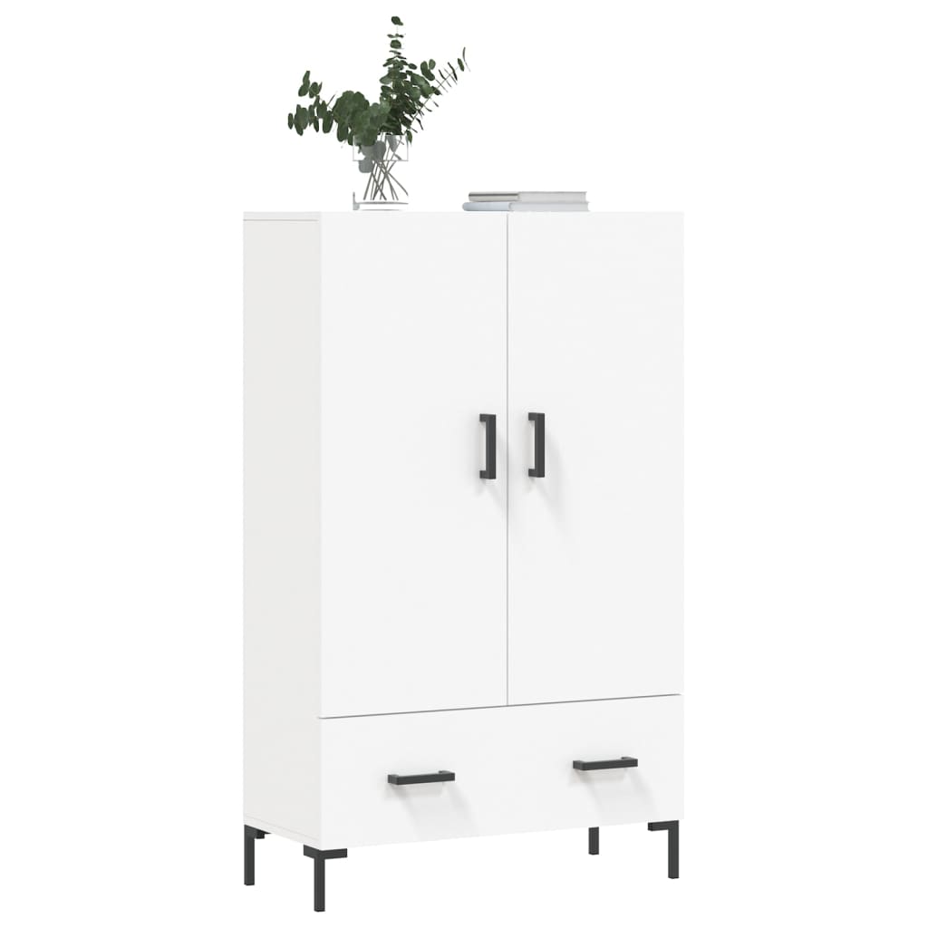 vidaXL Dulap înalt, alb, 69,5x31x115 cm, lemn prelucrat