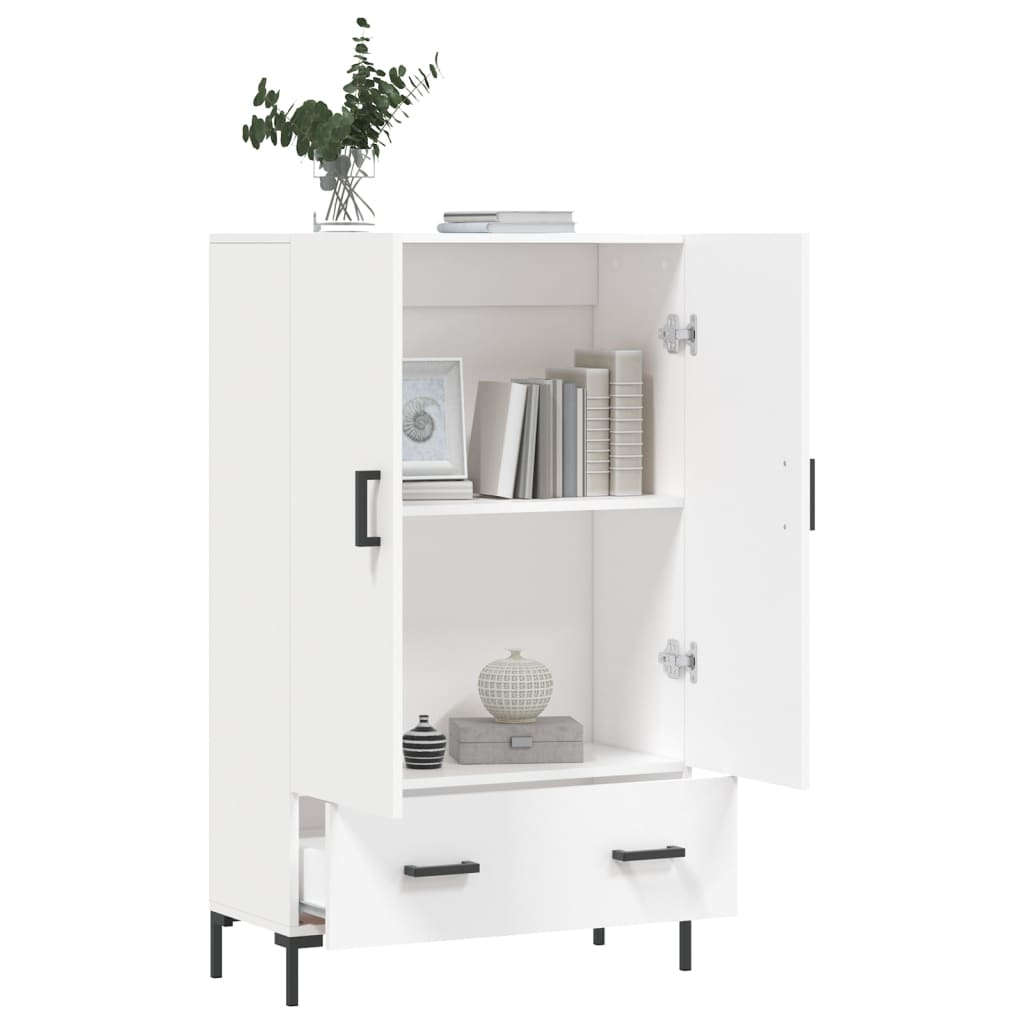 vidaXL Dulap înalt, alb, 69,5x31x115 cm, lemn prelucrat