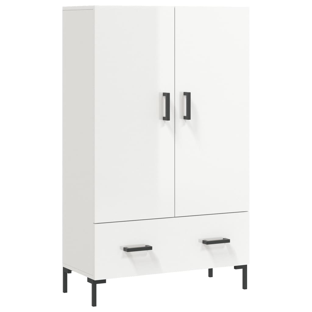 vidaXL Dulap înalt, alb extralucios, 69,5x31x115 cm, lemn prelucrat vidaXL Dulap înalt, alb extralucios, 69,5x31x115 cm, lemn prelucrat