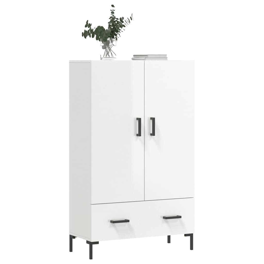 vidaXL Dulap înalt, alb extralucios, 69,5x31x115 cm, lemn prelucrat vidaXL Dulap înalt, alb extralucios, 69,5x31x115 cm, lemn prelucrat