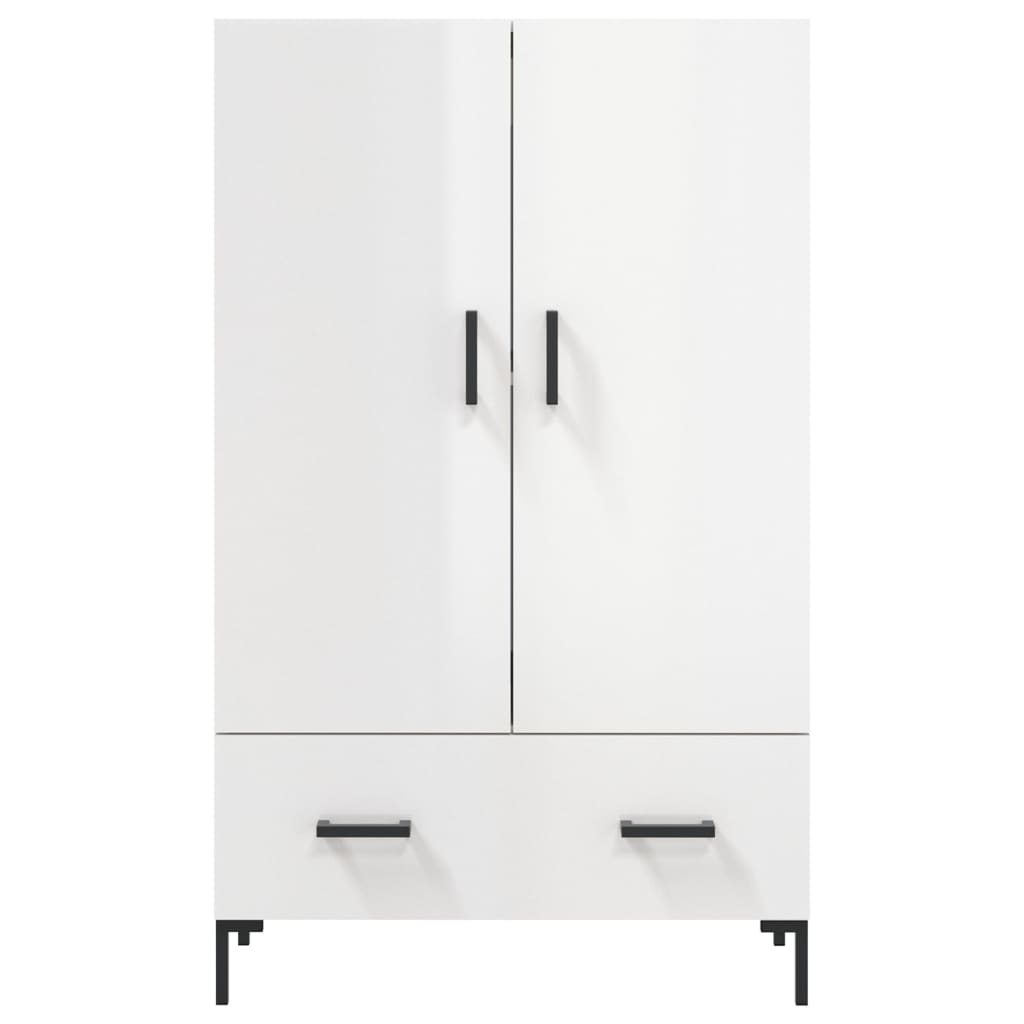 vidaXL Dulap înalt, alb extralucios, 69,5x31x115 cm, lemn prelucrat vidaXL Dulap înalt, alb extralucios, 69,5x31x115 cm, lemn prelucrat