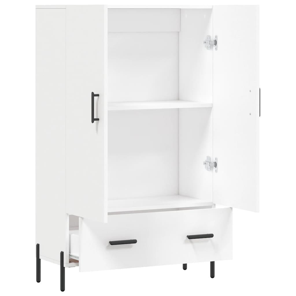 vidaXL Dulap înalt, alb, 69,5x31x115 cm, lemn prelucrat