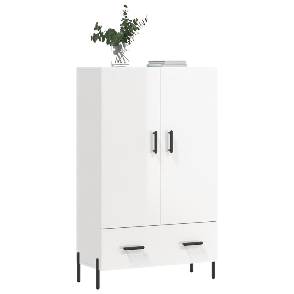 vidaXL Dulap înalt, alb extralucios, 69,5x31x115 cm, lemn prelucrat vidaXL Dulap înalt, alb extralucios, 69,5x31x115 cm, lemn prelucrat
