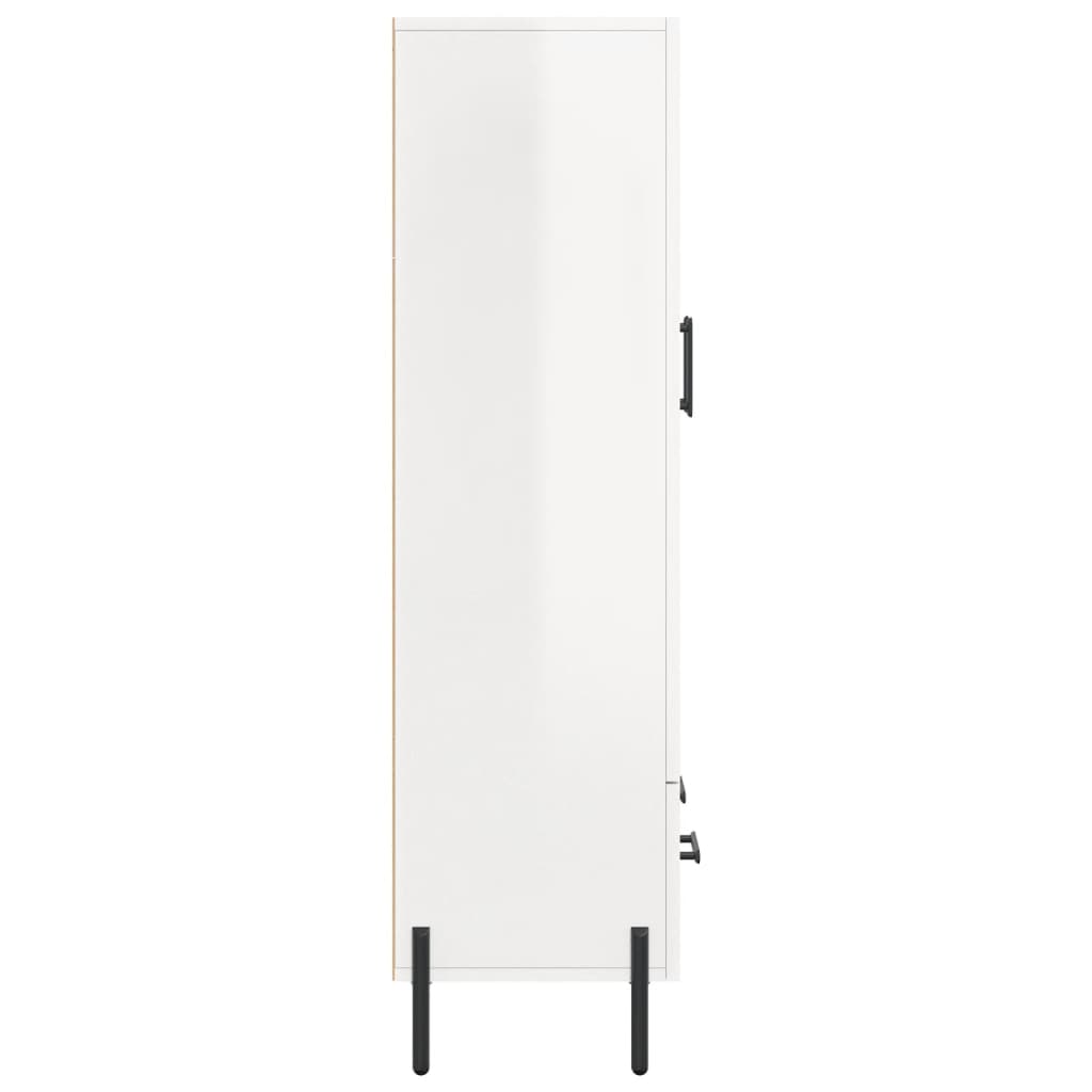 vidaXL Dulap înalt, alb extralucios, 69,5x31x115 cm, lemn prelucrat vidaXL Dulap înalt, alb extralucios, 69,5x31x115 cm, lemn prelucrat