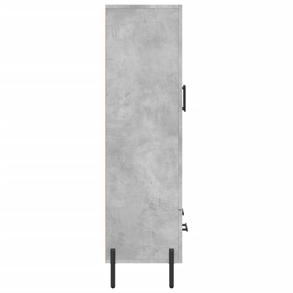 vidaXL Dulap înalt, gri beton, 69,5x31x115 cm, lemn prelucrat