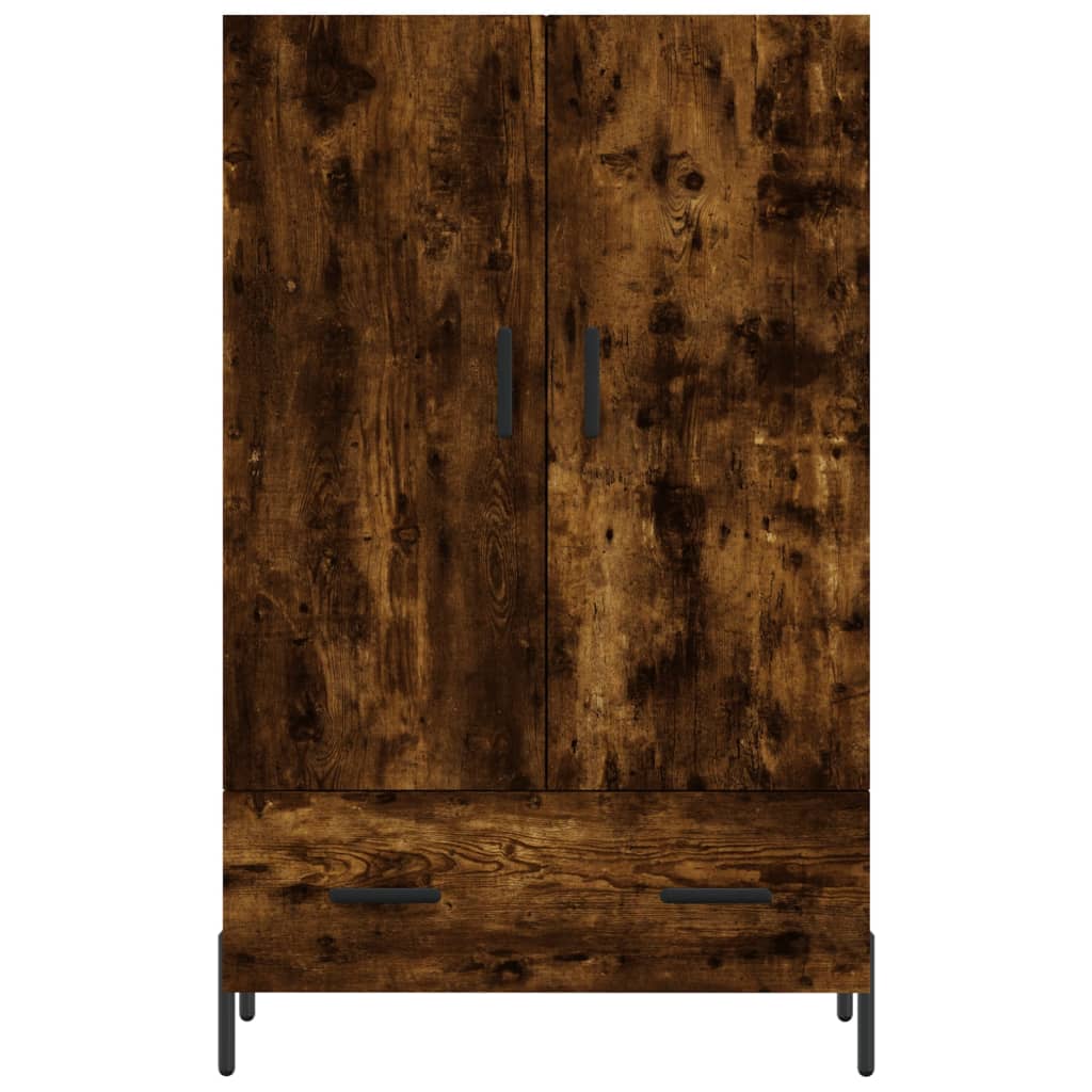 vidaXL Dulap înalt, stejar afumat, 69,5x31x115 cm, lemn prelucrat