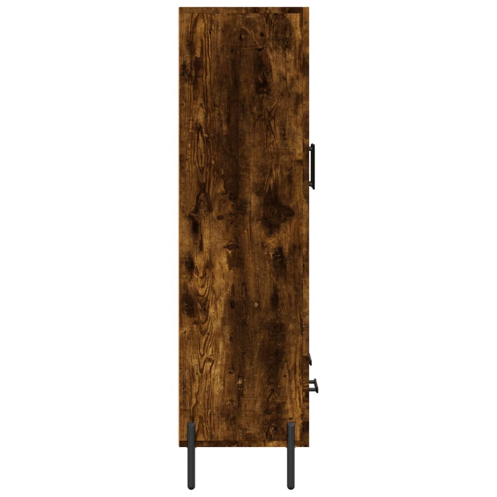 vidaXL Dulap înalt, stejar afumat, 69,5x31x115 cm, lemn prelucrat