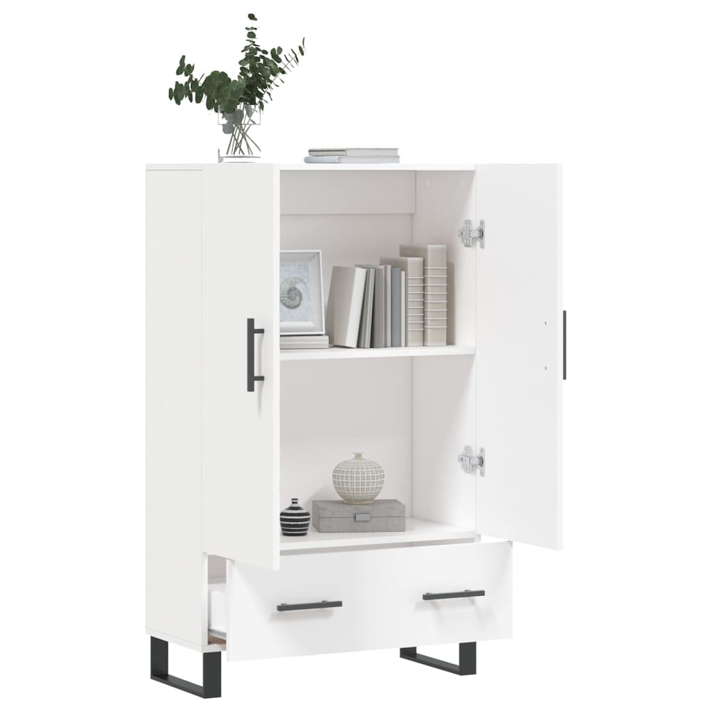 vidaXL Dulap înalt, alb, 69,5x31x115 cm, lemn prelucrat