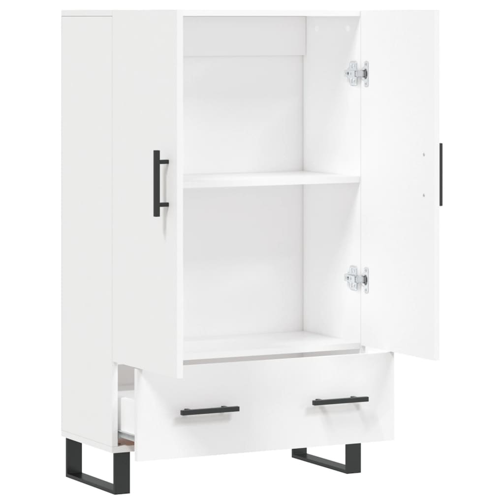 vidaXL Dulap înalt, alb, 69,5x31x115 cm, lemn prelucrat